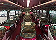 Interior picture of Vehicle Type 1018: Operated by Hanh Cafe, a single level sleeper bus with just 20 berths. 